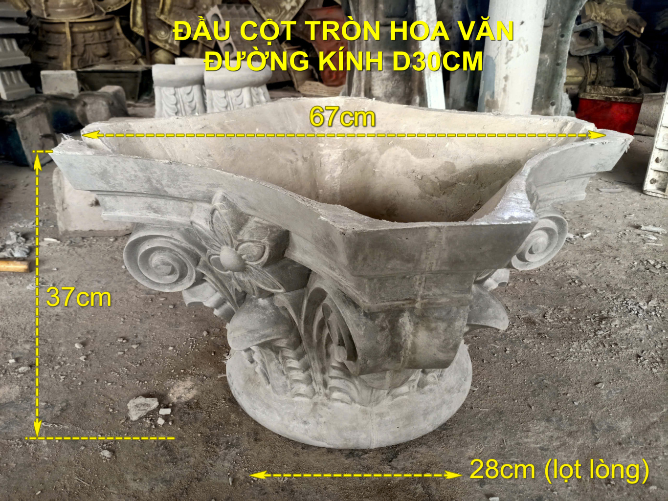 ĐẦU CỘT TRÒN D30CM