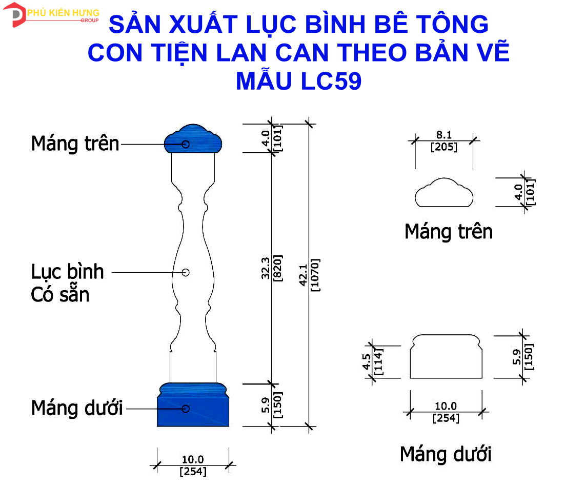 2024-10-17 sản xuất lục bình bê tông con tiện lan can mẫu lc59