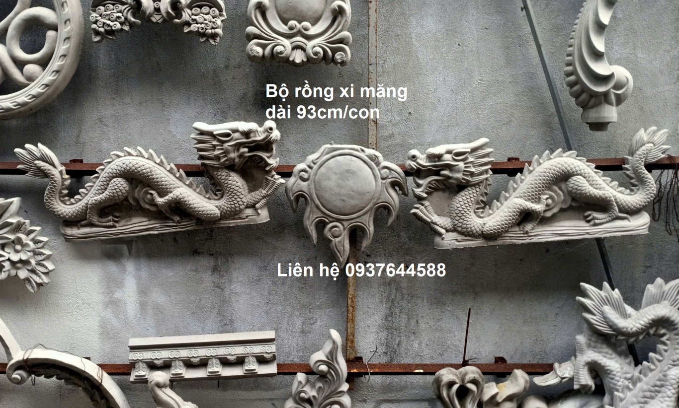 Bộ rồng dài 93cm trên 1 con