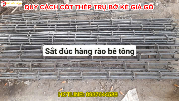 QUY CÁCH CỐT THÉP BỜ KÈ GIẢ GỖ TRÒN PKH