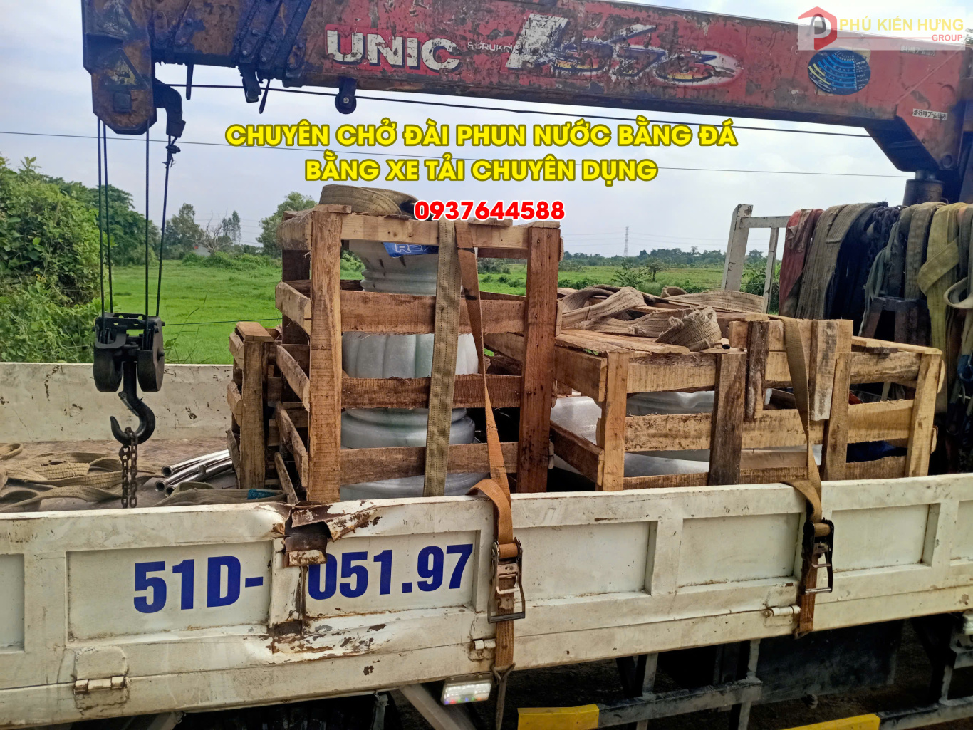 CHUYÊN CHỞ ĐÀI PHUN NƯỚC BẰNG ĐÁ