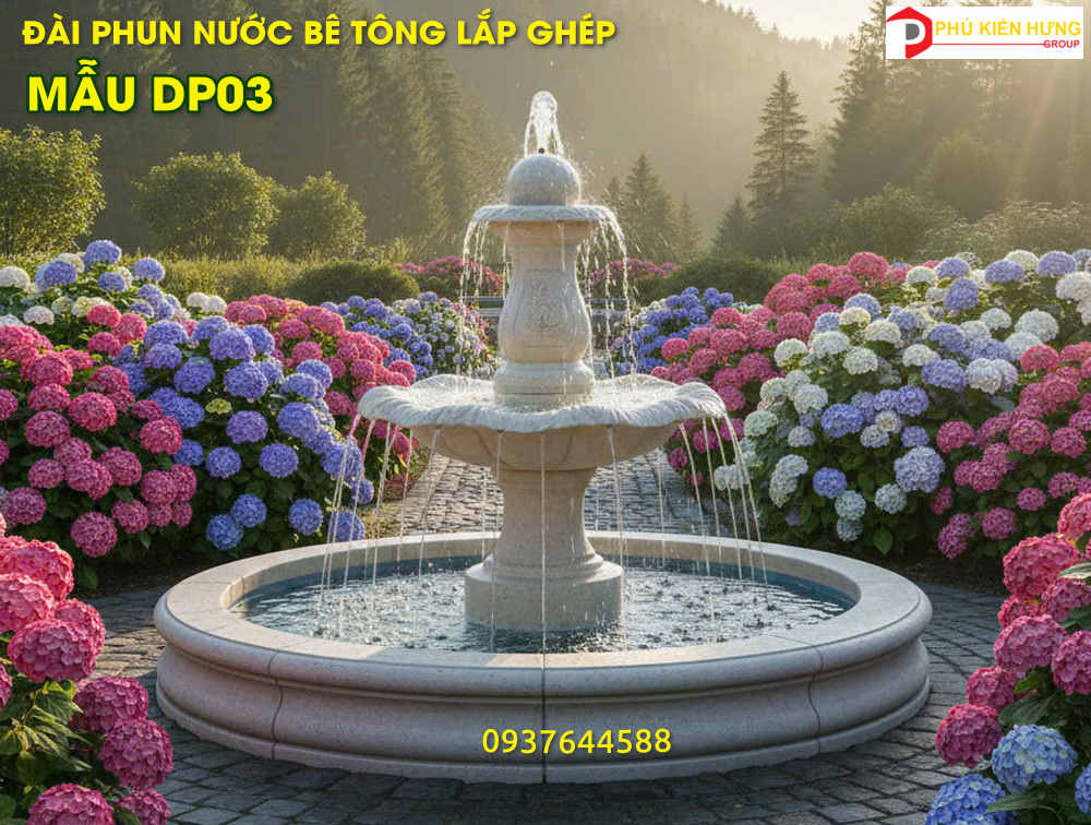 DP03-Đài phun nước bê tông lắp ghép
