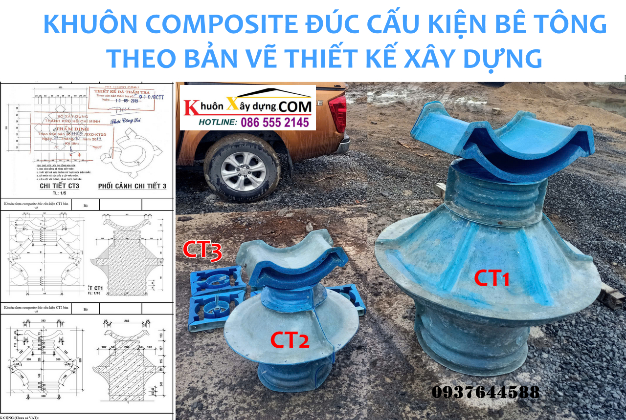 Khuôn composite đúc cấu kiện bê tông theo bản vẽ 2025-10-22_090959