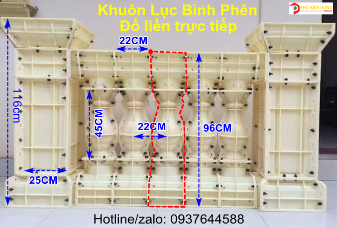 Khuôn lục bình phên cao 96cm