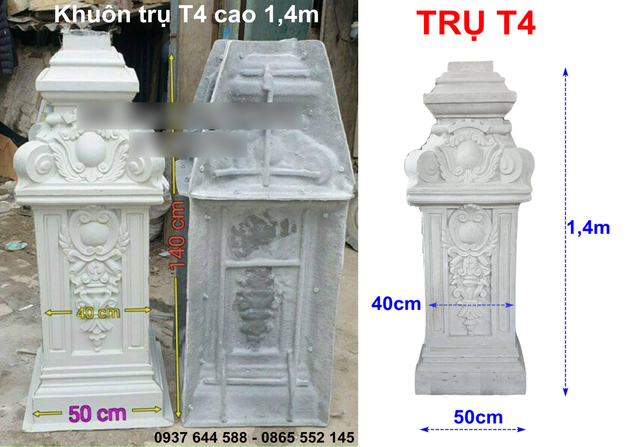 Khuôn trụ lan can T4 Lớn