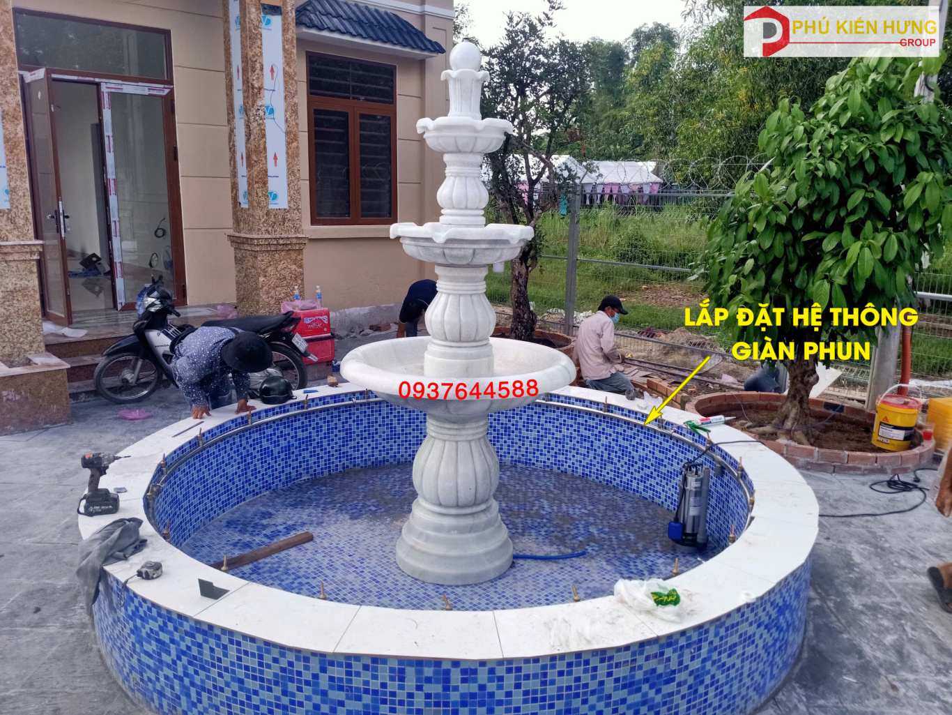 LẮP ĐẶT GIÀN PHUN CHO ĐÀI PHUN NƯỚC