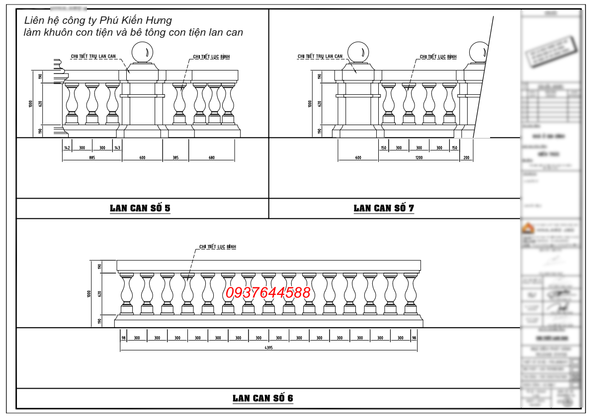 Liên hệ công ty Phú Kiến Hưng làm con tiện lan can