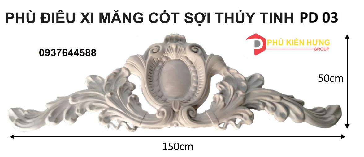 Phù điêu xi măng cốt sợi thủy tinh PD03