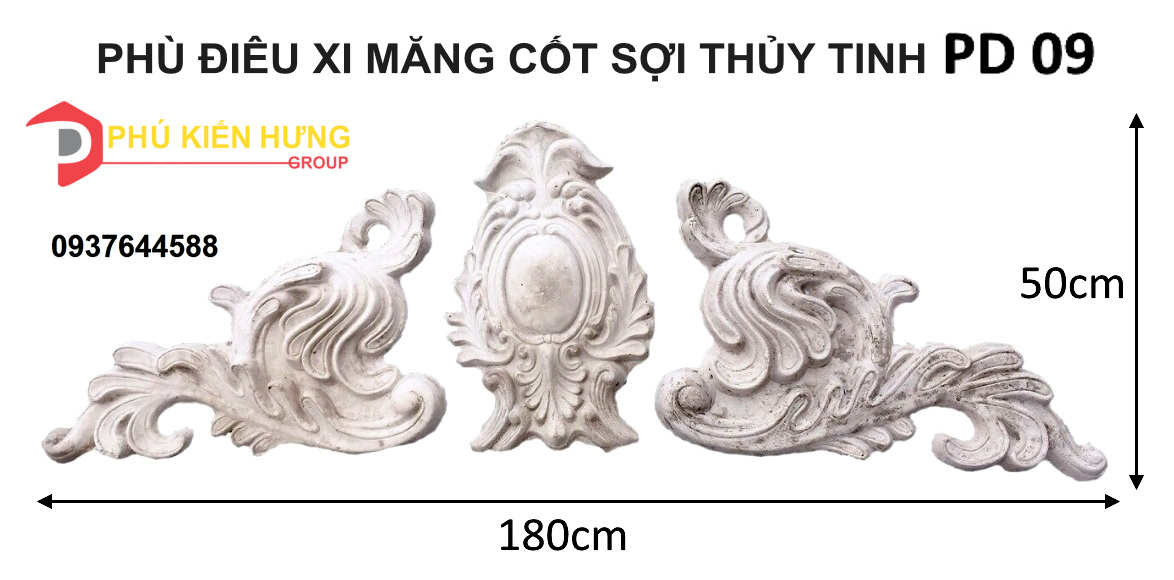 Phù điêu xi măng cốt sợi thủy tinh PD09