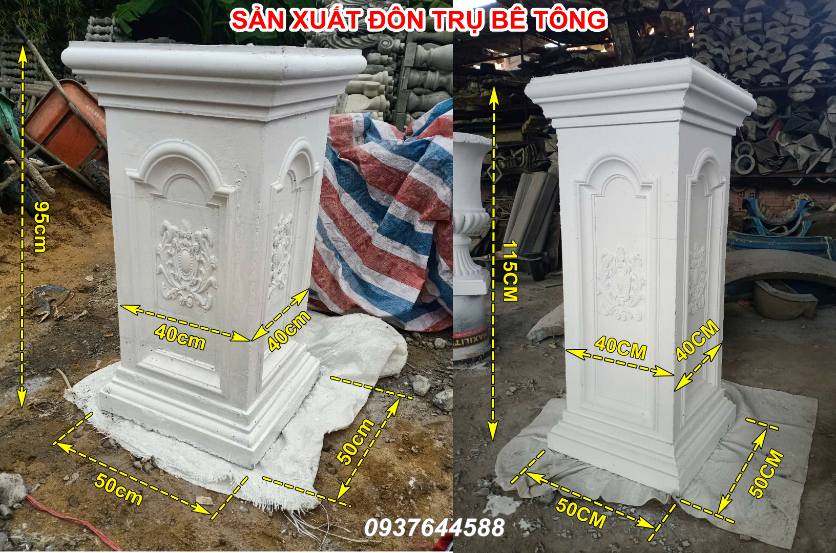 SẢN XUẤT ĐÔN TRỤ BÊ TÔNG