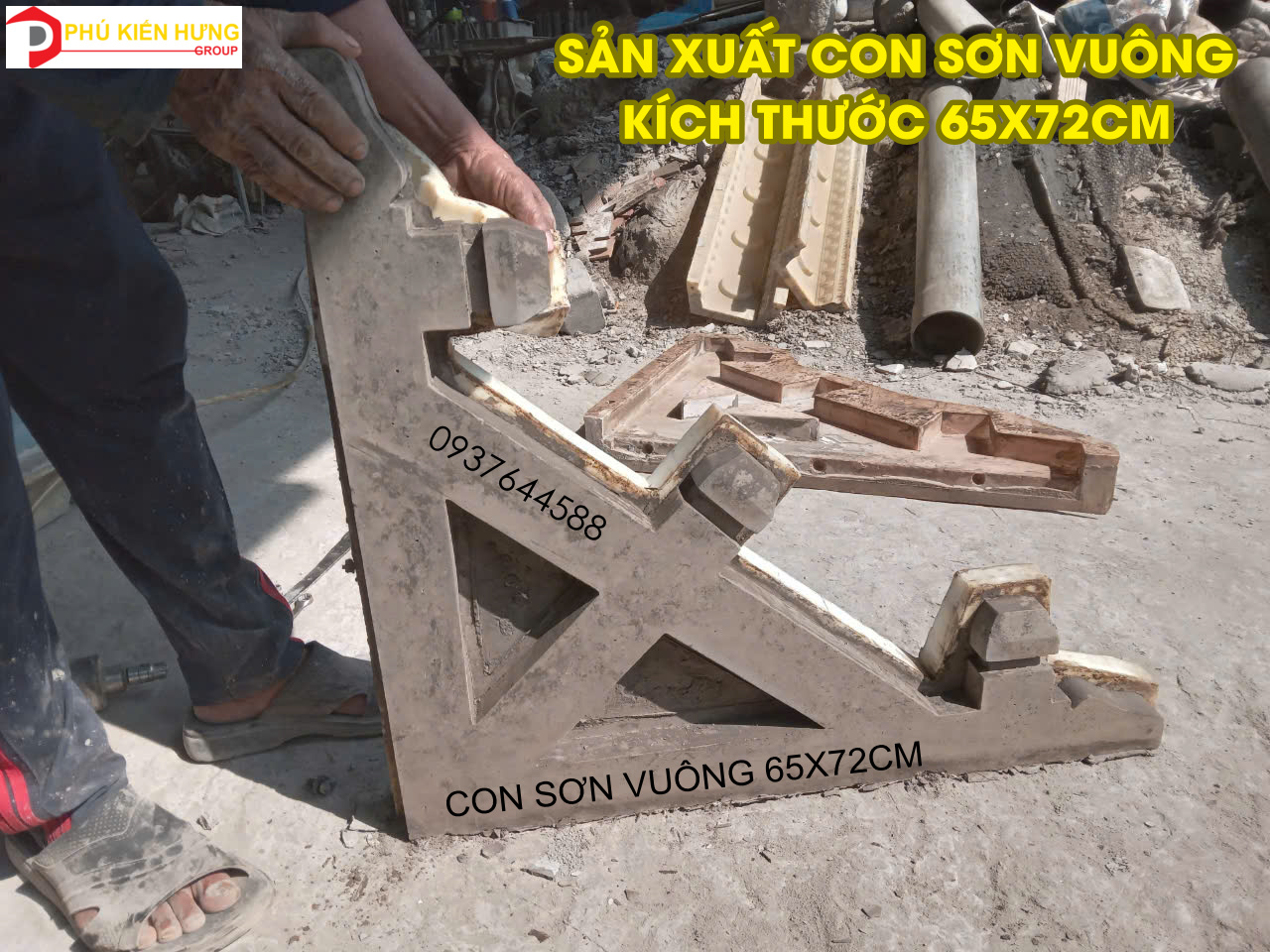 SẢN XUẤT CON SƠN VUÔNG 65X72CM