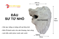  Đầu Sư Tử Xi Măng Há Miệng Phun Nước Trang Trí Ban Công, Sân Thượng, Tiểu Cảnh Sân Vườn