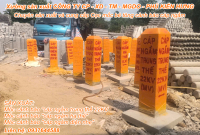 Báo giá cọc mốc bê tông cảnh báo cáp ngầm trung thế 22KV, hạ thế và điện nhẹ đã sơn hoàn thiện