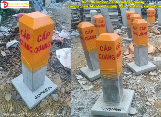 CỘT BÊ TÔNG CẢNH BÁO CÁP QUANG